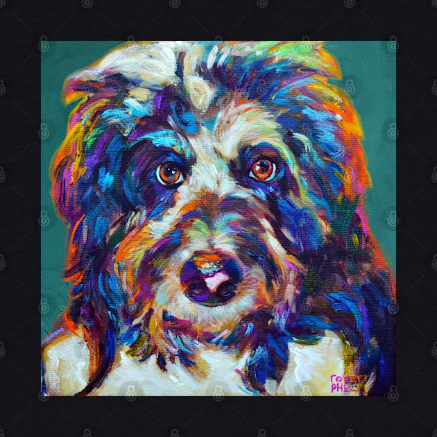 Max the AUSSIEDOODLE by RobertPhelpsArt